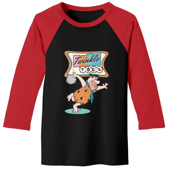 The Flintstones Twinkle Toes Fred Flintstone Bowling Alley Baseball Tees