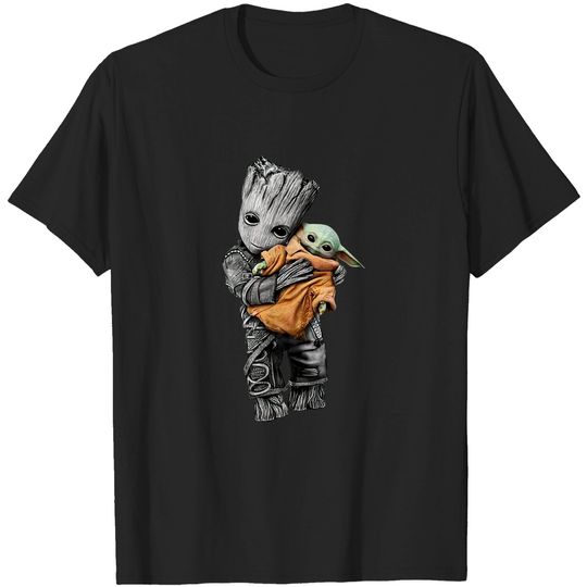 Groot Hug Baby Yoda T-Shirt