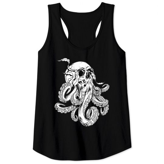 Octopus Skull Monster Kraken Cthulhu Skull Tank Top