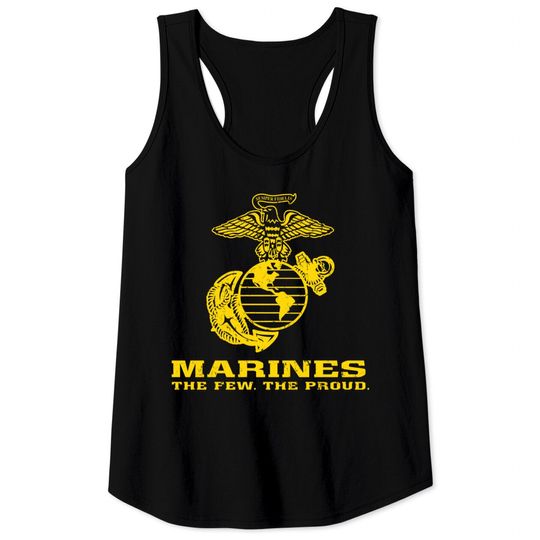 Discover Marine Distressed Logo The Few The Proud Tank Top