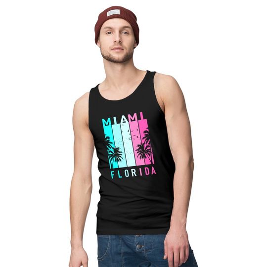 Men's Tank Top Retro Miami Florida Beach