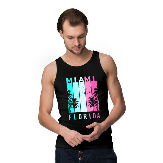 Men's Tank Top Retro Miami Florida Beach