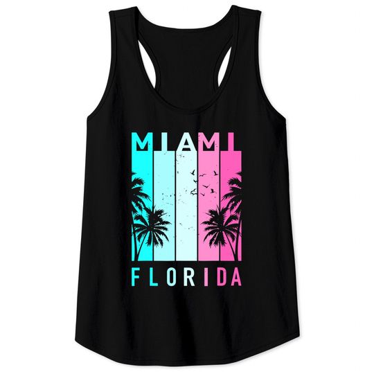 Men's Tank Top Retro Miami Florida Beach