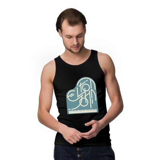 Elton John  Piano Logo Tank Tops