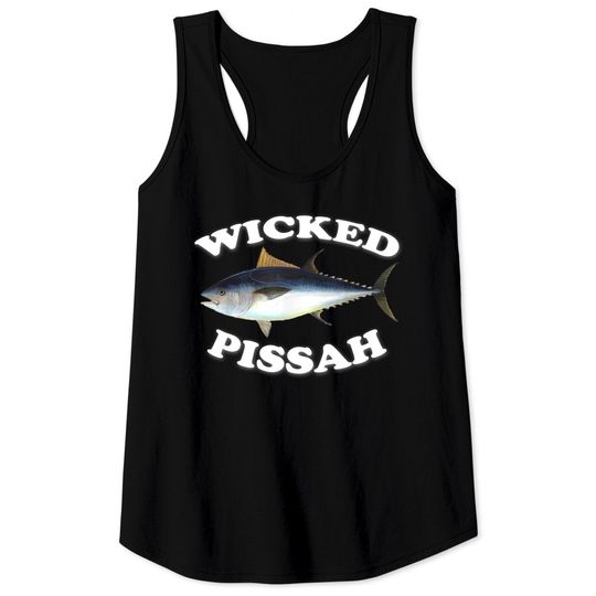 Wicked Pissah Bluefin Tuna Illustration Fishing Angler Gear Tank Top