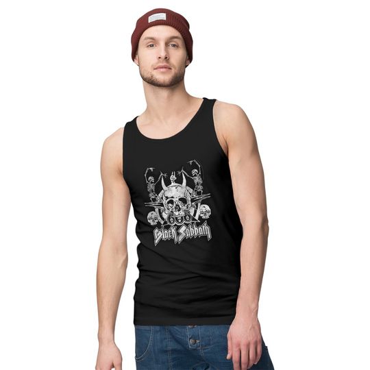 Vintage Concert Black Sabbath Official Dancing Skeletons Tank Top