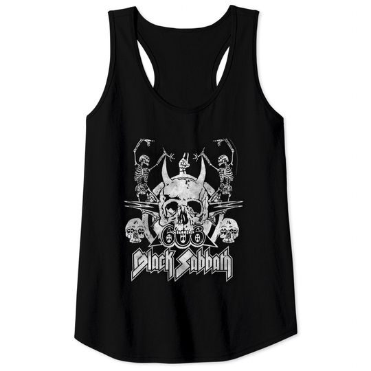 Vintage Concert Black Sabbath Official Dancing Skeletons Tank Top