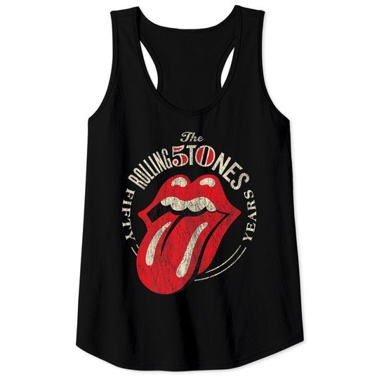 Mens The Rolling Stones 50th Anniversary Logo Premium Tank Top
