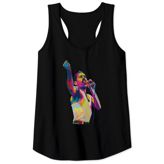 Discover Freddy Mercury Pop Art Tank Tops