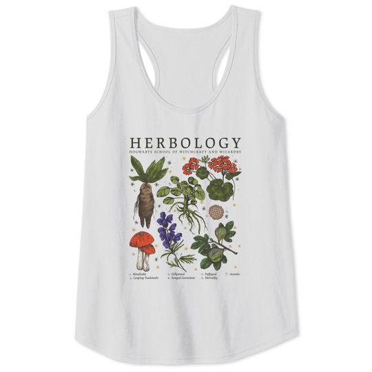 Harry Potter Herbology Plants Tank Tops