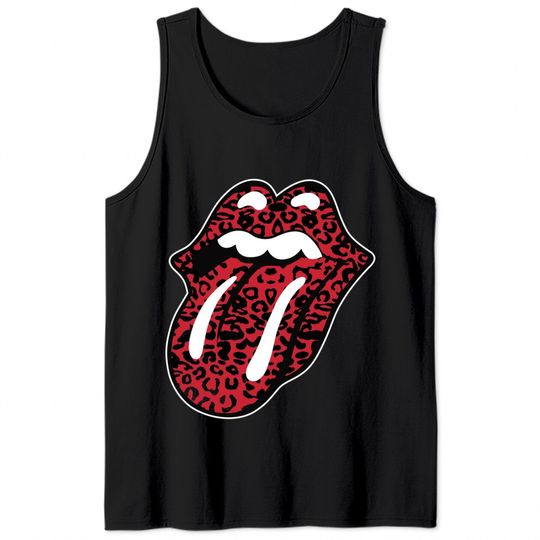 The Rolling Stones Leopard Tongue Tank Tops