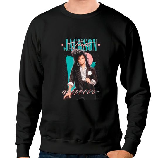 Janet /// 80s Aesthetic Retro Fan Design - Janet Jackson - Sweatshirts