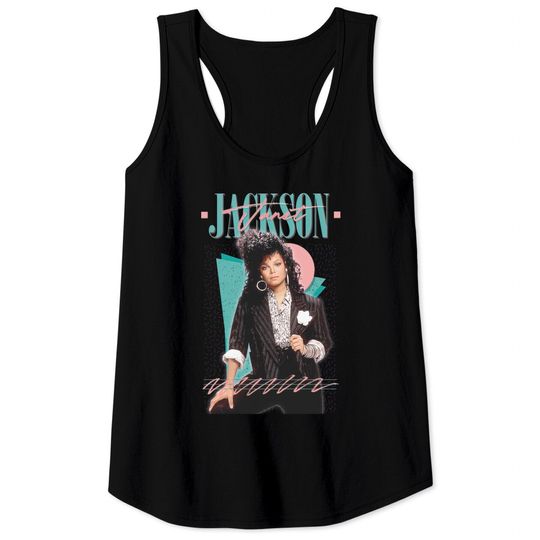 Janet /// 80s Aesthetic Retro Fan Design - Janet Jackson - Tank Tops