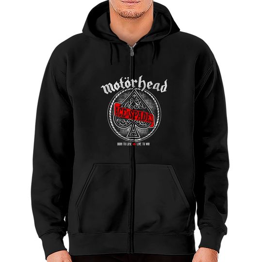 Motorhead Zip Hoodies Ace Of Spades Red Sash