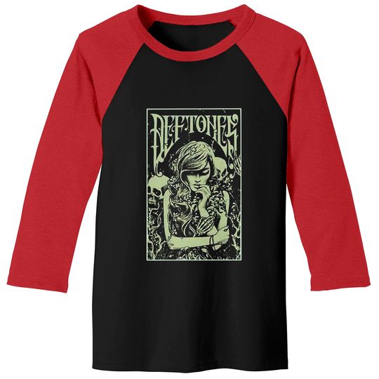 Deftone Band Mens Baseball Tees Crew Neck Short Sleeve Tees