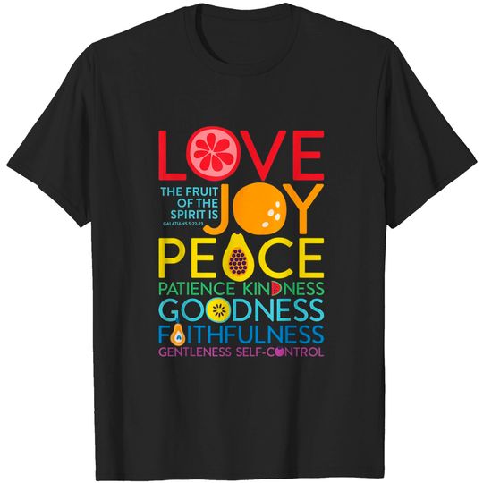 Fruit Of The Spirit Galatians 5:22 Inspirational Christian T-Shirt