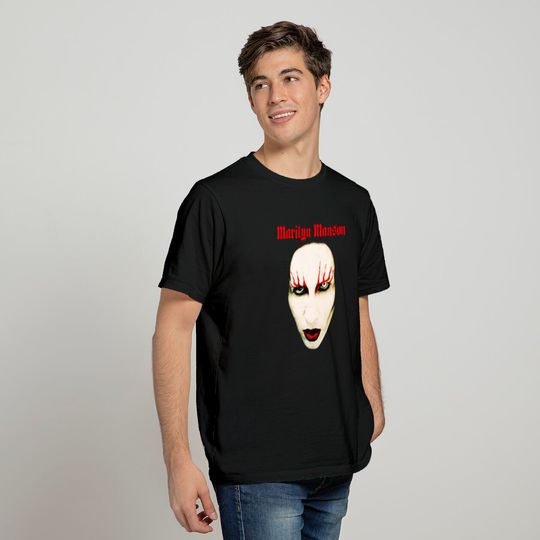 MARILYN MANSON BIG FACE RED LIDS OFFICIAL T Shirt