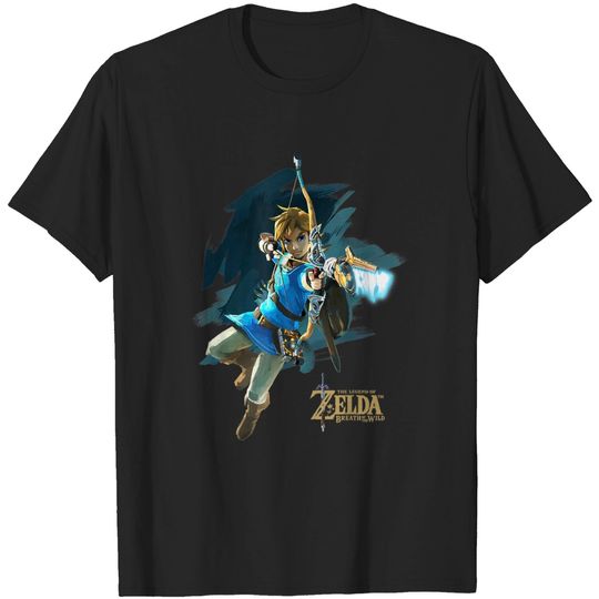 Legend Of Zelda Breath Of The Wild Link Archer Jump Shot C1 T-Shirt