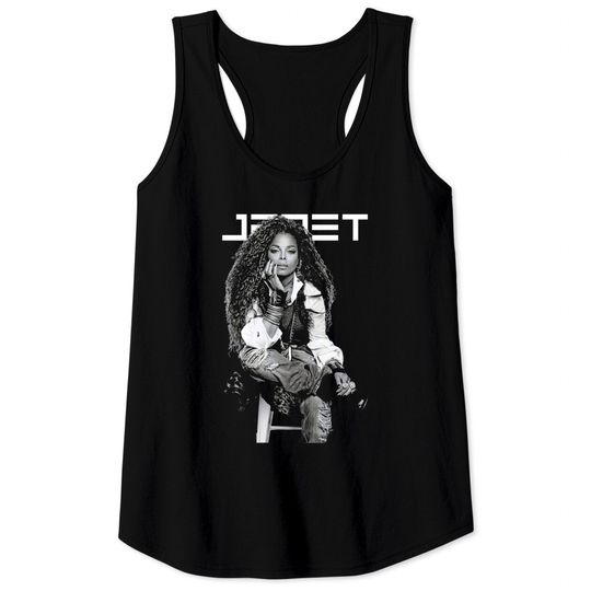 Vintage Janet Jackson 1983 Music Fans Tank Tops