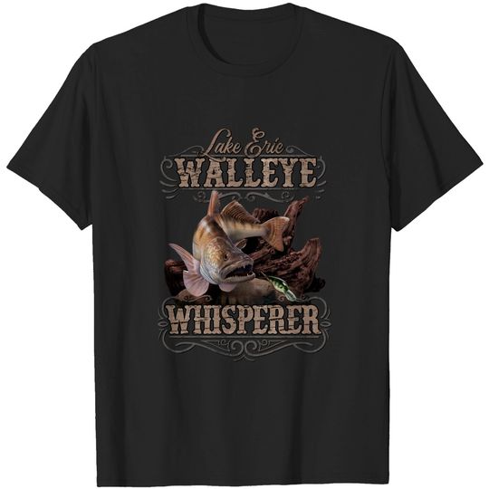 Lake Erie Walleye Whisperer Vintage Fishing T-Shirt