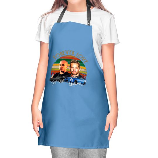 Forever Love Dominic Toretto And Brian Oconner Fast And Furious Signatures Vintage Kitchen Aprons