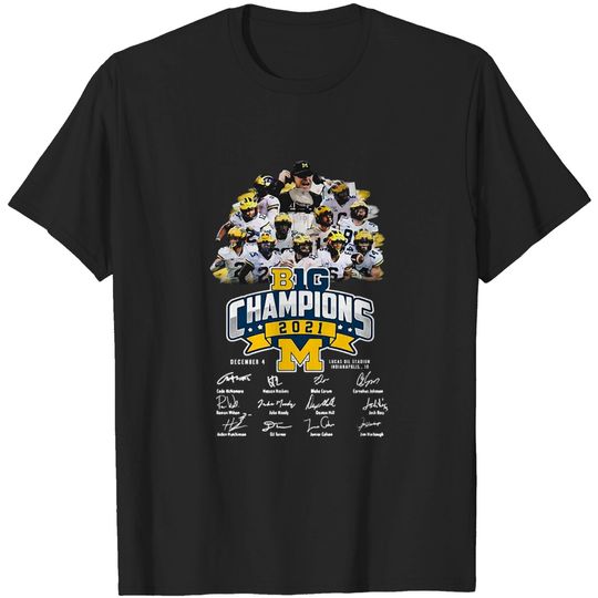Michigan Big Ten Championship Shirt, Michigan Signature Shirt Aidan Hutchinson Shirt, Michigan Big Ten Championship