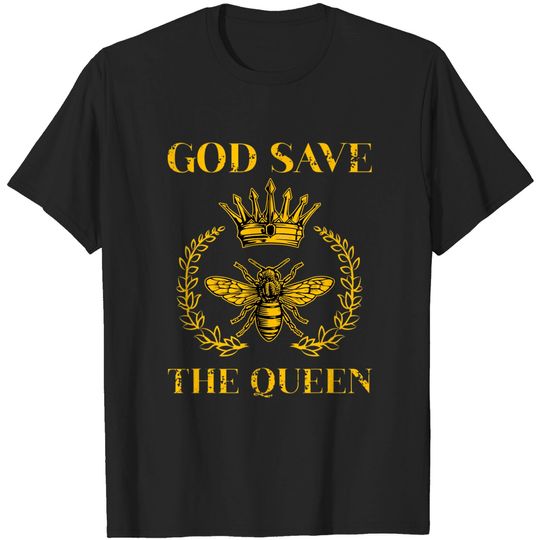 God Save the Queen Beekeeper Bee Apiarist Crown T-Shirt