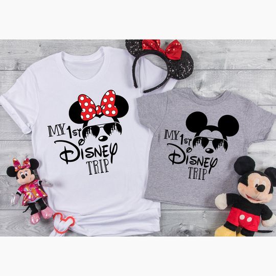 My First Disney Trip -Disney shirt - Minnie and Mickey - Disney Family Trip Custom Shirts-Disney Group