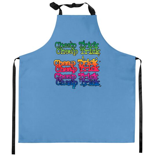 Cheap Trick 1974 American Rock Band Rainbow Trick Logo Smoke  Kitchen Aprons