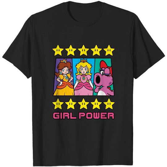 Daisy Peach Birdo Girl Power Poster T-Shirt
