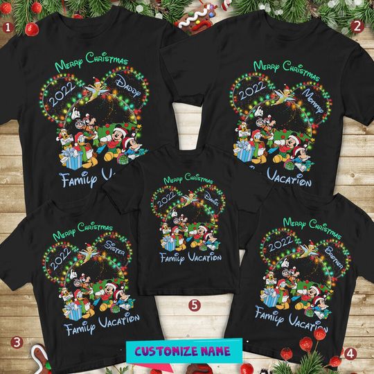 Disney Family Christmas Matching T-Shirt