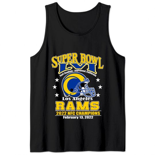 LA Rams Champion Superbowl 2022 LVI Tank Tops