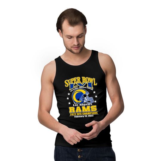 LA Rams Champion Superbowl 2022 LVI Tank Tops