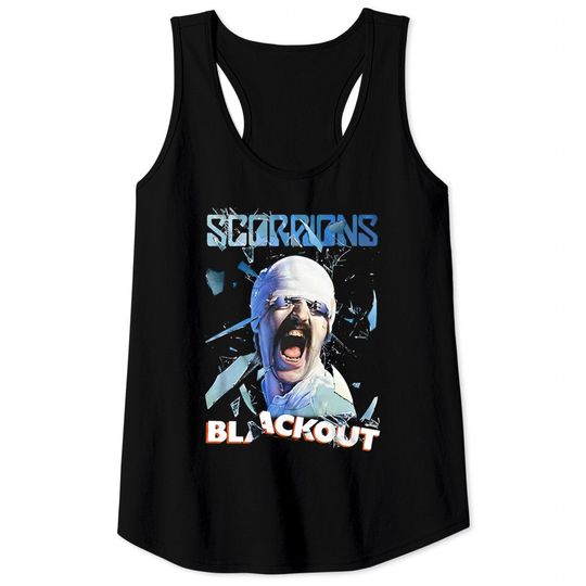 Scorpions German Rock Band Blackout Black Adult Tank Tops Tee