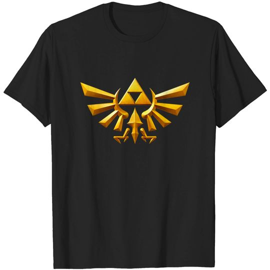 Nintendo Zelda Hyrule Crest Iconic Golden Triforce T-Shirt