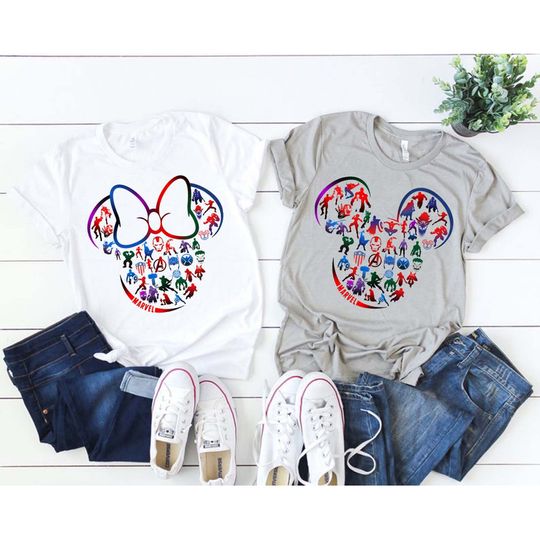 Mickey Marvel Disney Avengers Couple Matching T-Shirts
