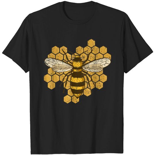 Honey Bee T-shirt Retro Vintage Beekeeper Beekeeping Bees