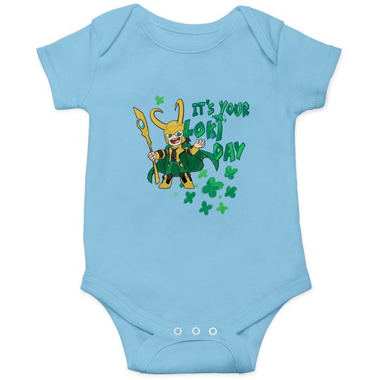Marvel Kawaii It's Your Loki Day Shamrocks St. Patrick's Day Onesie