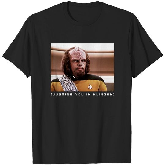 Star Trek: The Next Generation Worf Judging You In Klingon T-Shirt