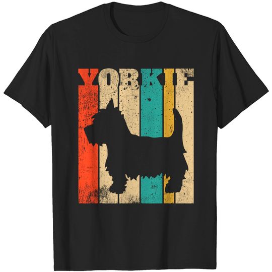 Retro Yorkie Shirt Vintage Yorkshire Terrier Dog T-Shirt