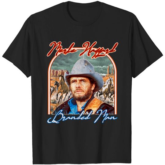 Merle Haggard ))(( Retro Branded Man Tribute - Merle Haggard - T-Shirt