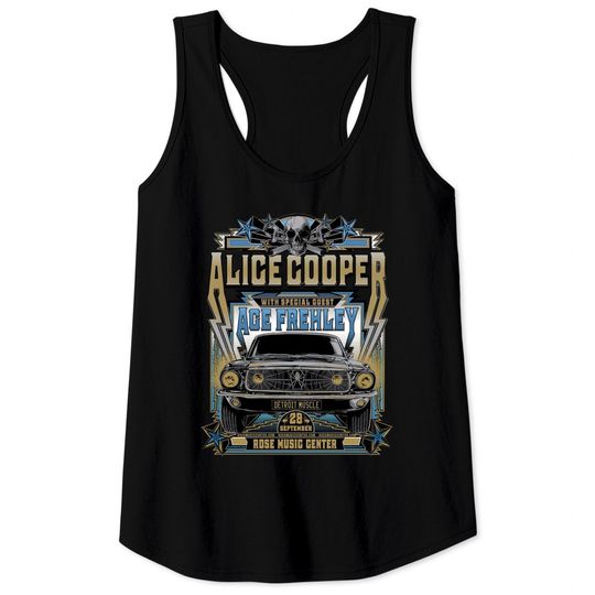 Alice Cooper and Ace Frehley 'Detroit Muscle' Concert 2022 Tank Tops