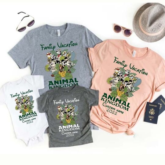 Personalised Animal Kingdom shirts, Disney Safari shirts, Disney Family shirts, Matching Family Shirts