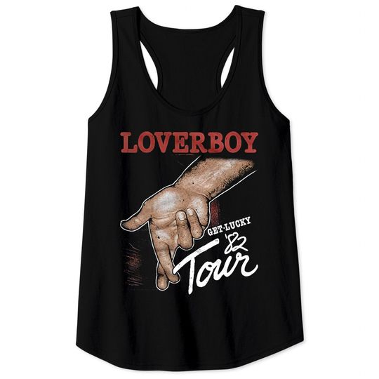 Discover American Classics Loverboy Get Lucky Tour Black Ladies Racerback Tank Top Tee