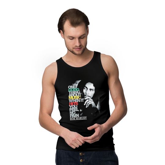 Bob Marley Good Music Hits Tank Tops