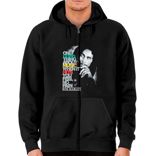 Bob Marley Good Music Hits Zip Hoodies