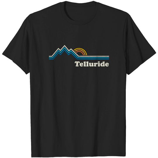 Retro Telluride Colorado T Shirt Vintage Sunrise Mountains T