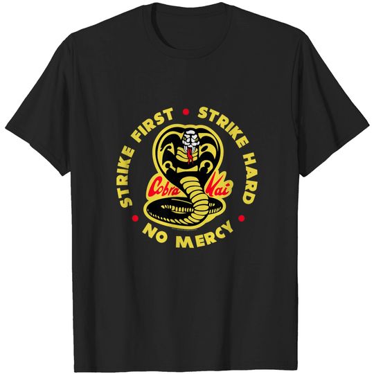 Cobra Kai Strike First Cobra Logo T-Shirt