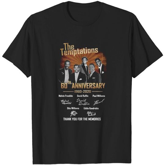 The Temptations 60th Anniversary Thank You The Memories Shirt