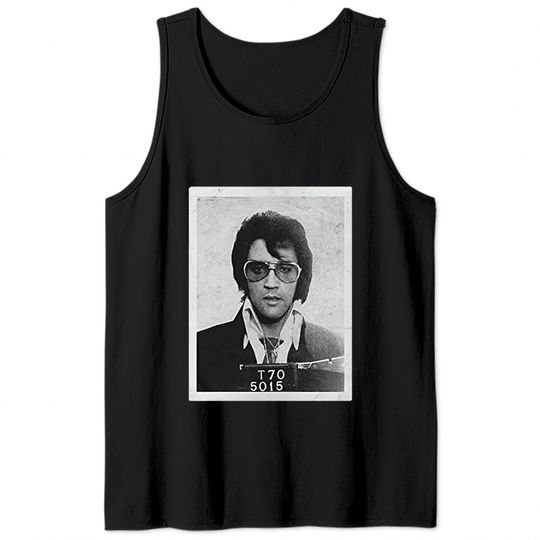 Popfunk Classic Elvis Presley Mugshot Poster Tank Tops